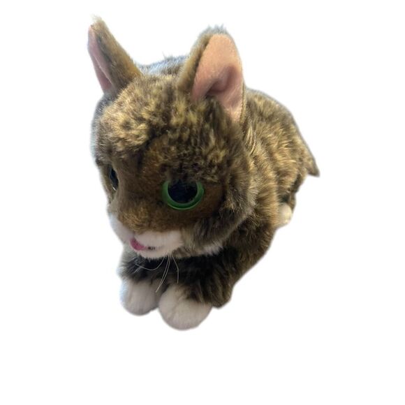Cuddle Barn Lil Bub Tabby Cat Kitten Kitty Big Green Eyes Plush Stuffed Toy 18" - Picture 7 of 13